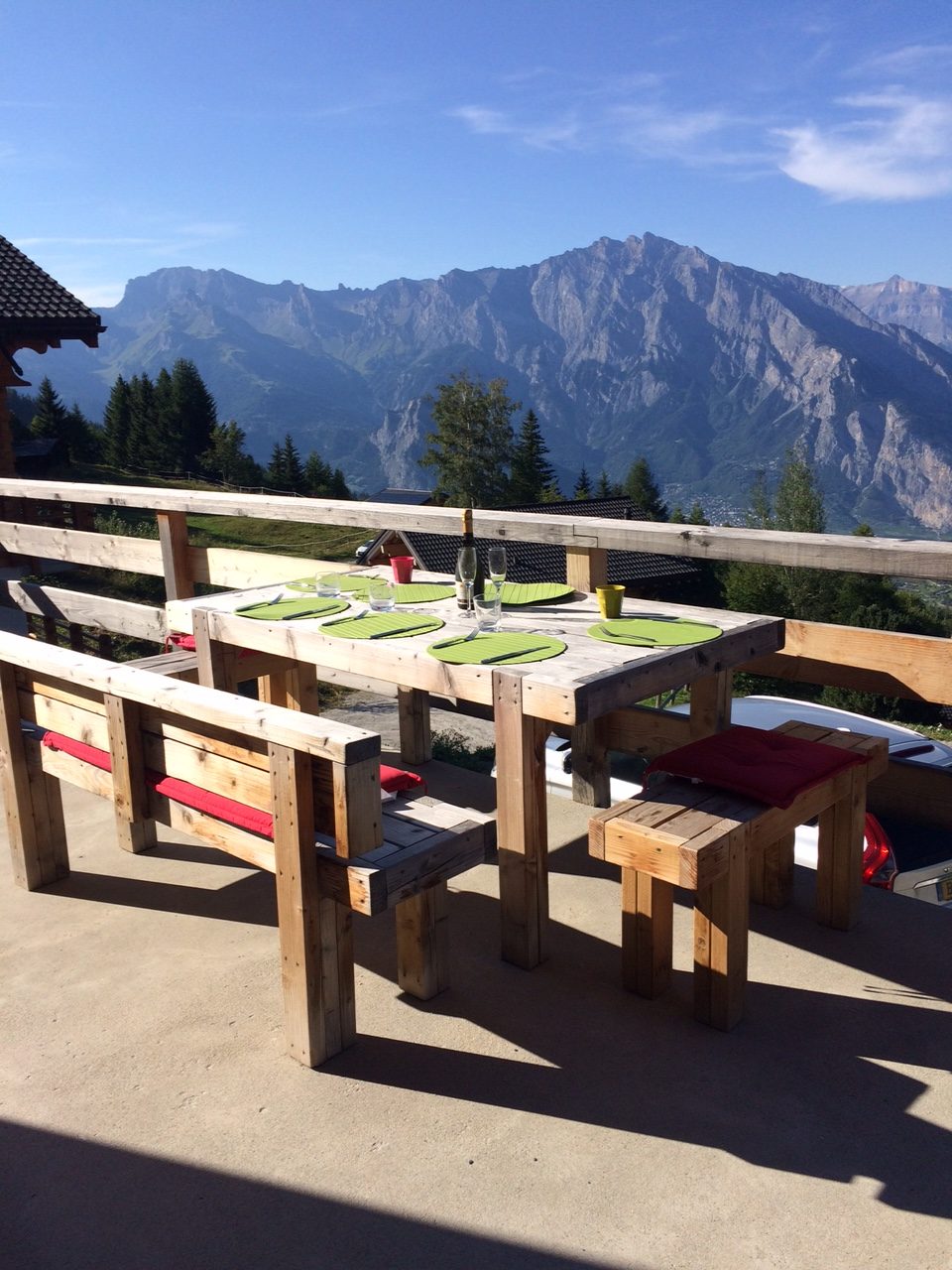 Summer terrace at Chalet ChouChou